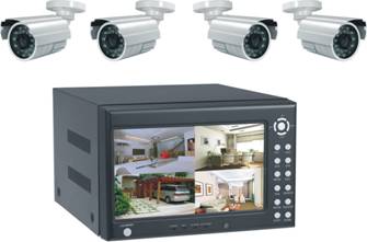 CS-532-4HD（帶顯示的四路DVR+4個攝像機(jī)的套裝）